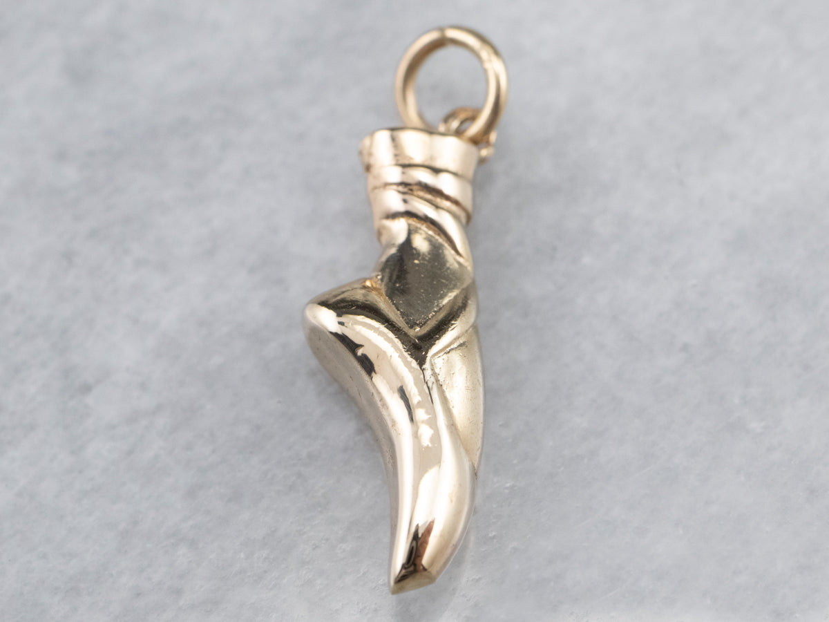 Sweet Gold Ballerina Slipper Charm
