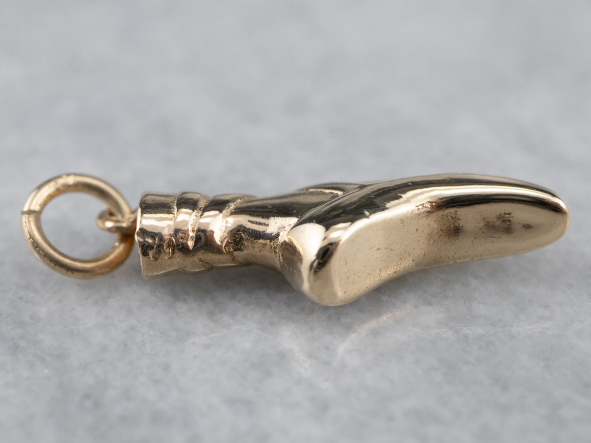 Sweet Gold Ballerina Slipper Charm