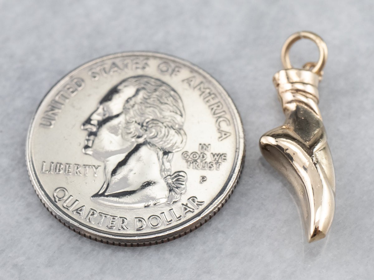 Sweet Gold Ballerina Slipper Charm