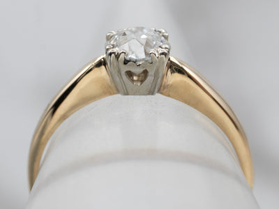 Old Mine Cut Diamond Engagement Ring