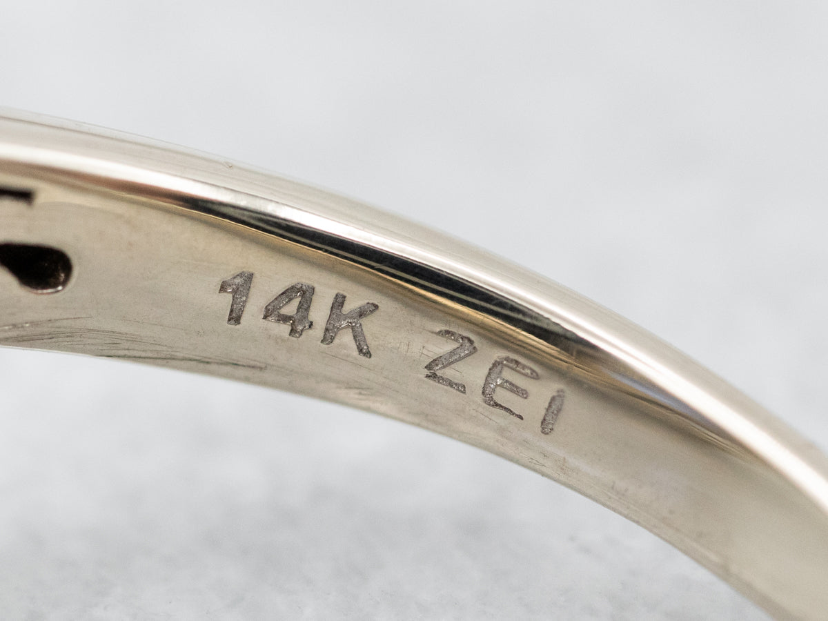 Ceylon Sapphire and Diamond Bypass Ring