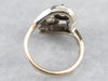 Retro Old European and Old Mine Cut Diamond Bypass Ring
