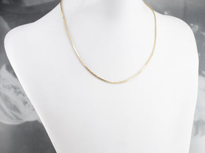 14K Yellow Gold Foxtail Chain Necklace