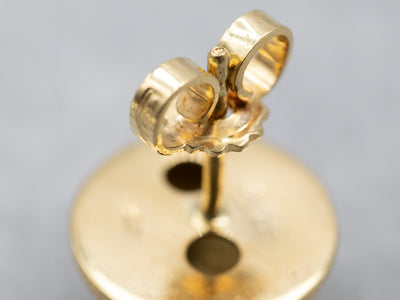 Domed Spiral Rope 18K Gold Stud Earrings