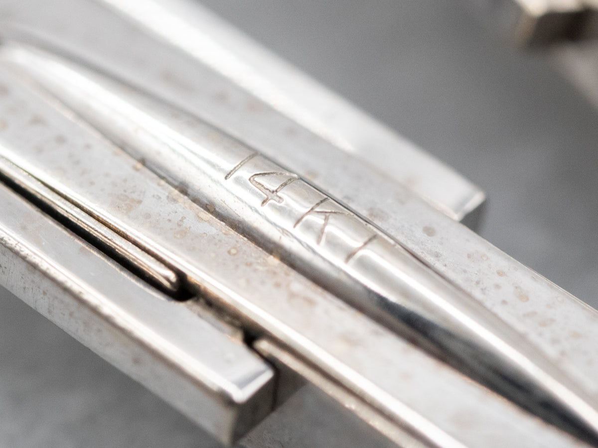 Vintage Black Onyx and Diamond Halo Cufflinks