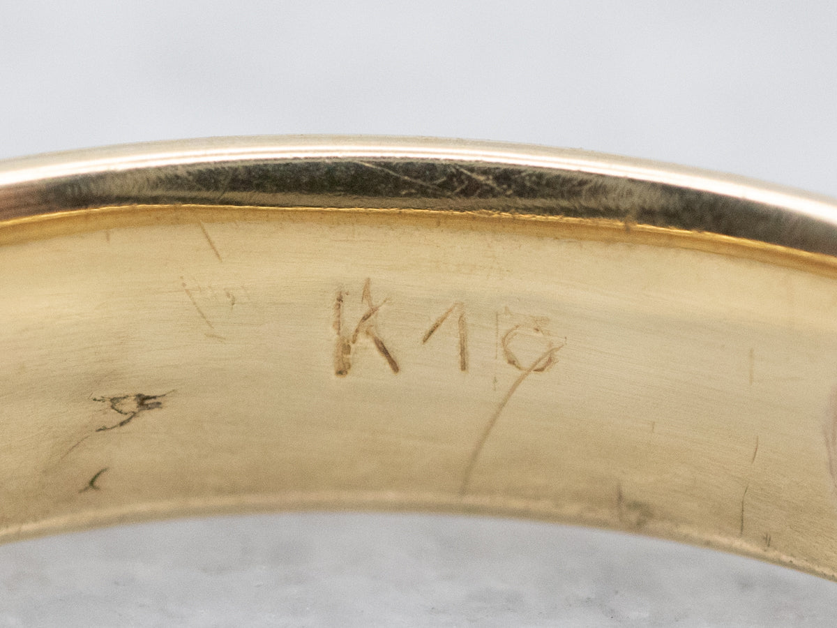 Unisex 18K Yellow Gold Classic Band