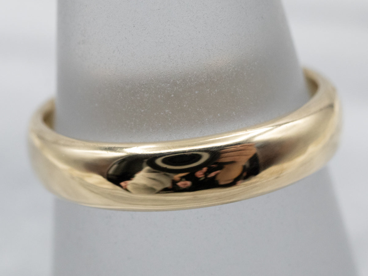 Unisex 18K Yellow Gold Classic Band