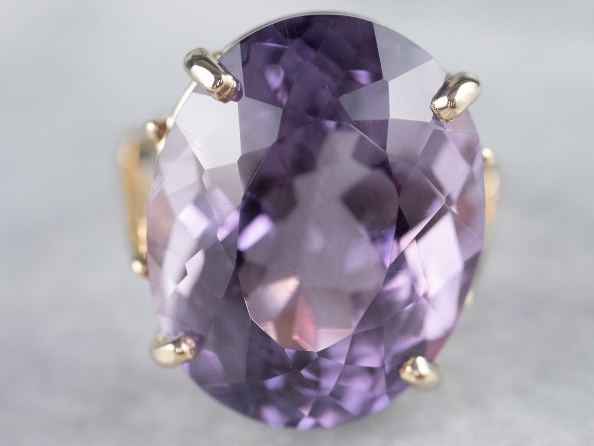 Gold Amethyst Cocktail Ring