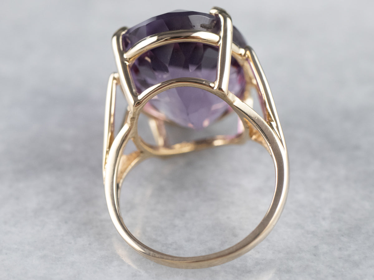 Gold Amethyst Cocktail Ring