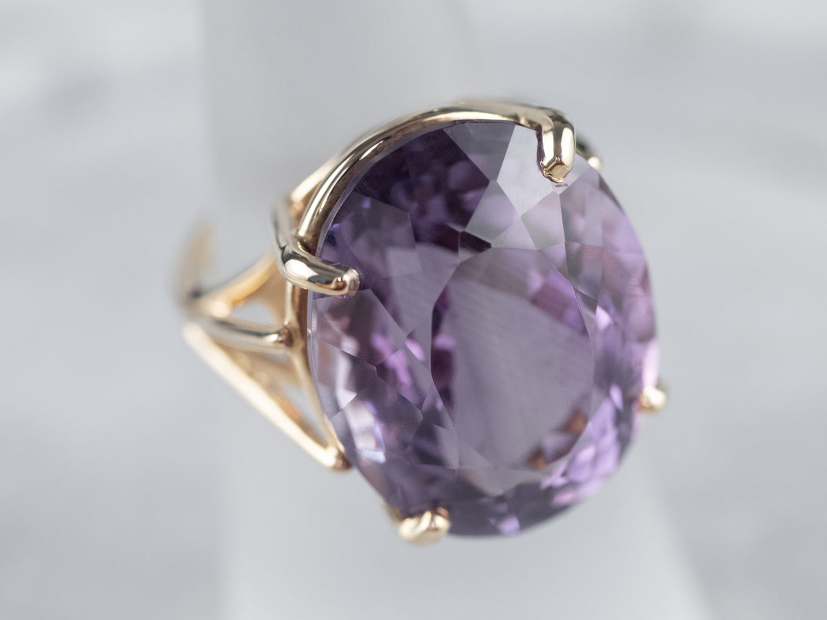Gold Amethyst Cocktail Ring