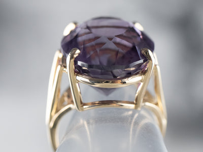Gold Amethyst Cocktail Ring