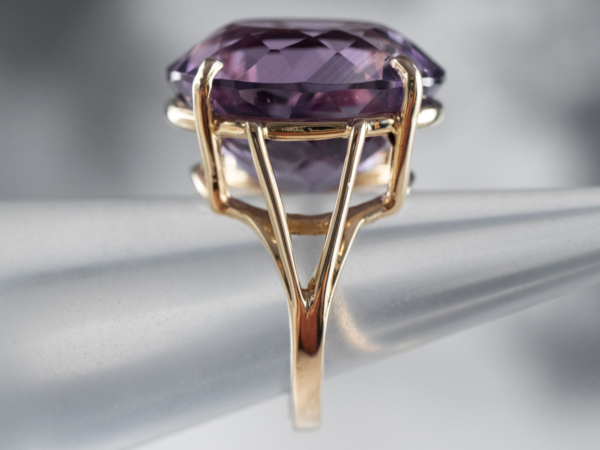Gold Amethyst Cocktail Ring