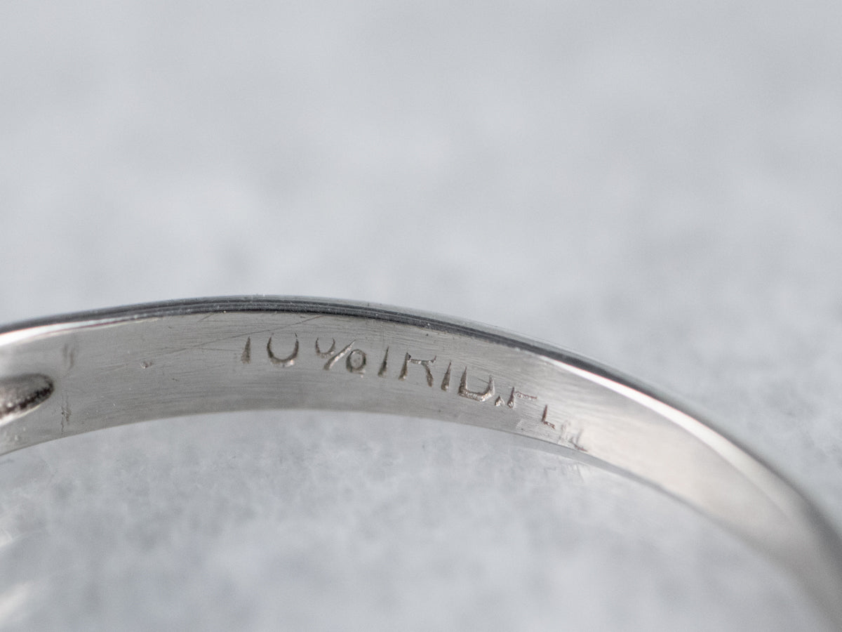 Platinum Old Mine Cut Diamond Engagement Ring