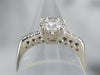 Retro White Gold Diamond Engagement Ring