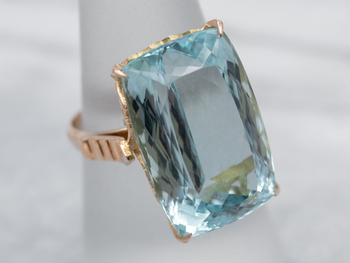 Vintage Aquamarine Cocktail Ring
