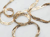 Tri Color Gold Braided Chain Necklace