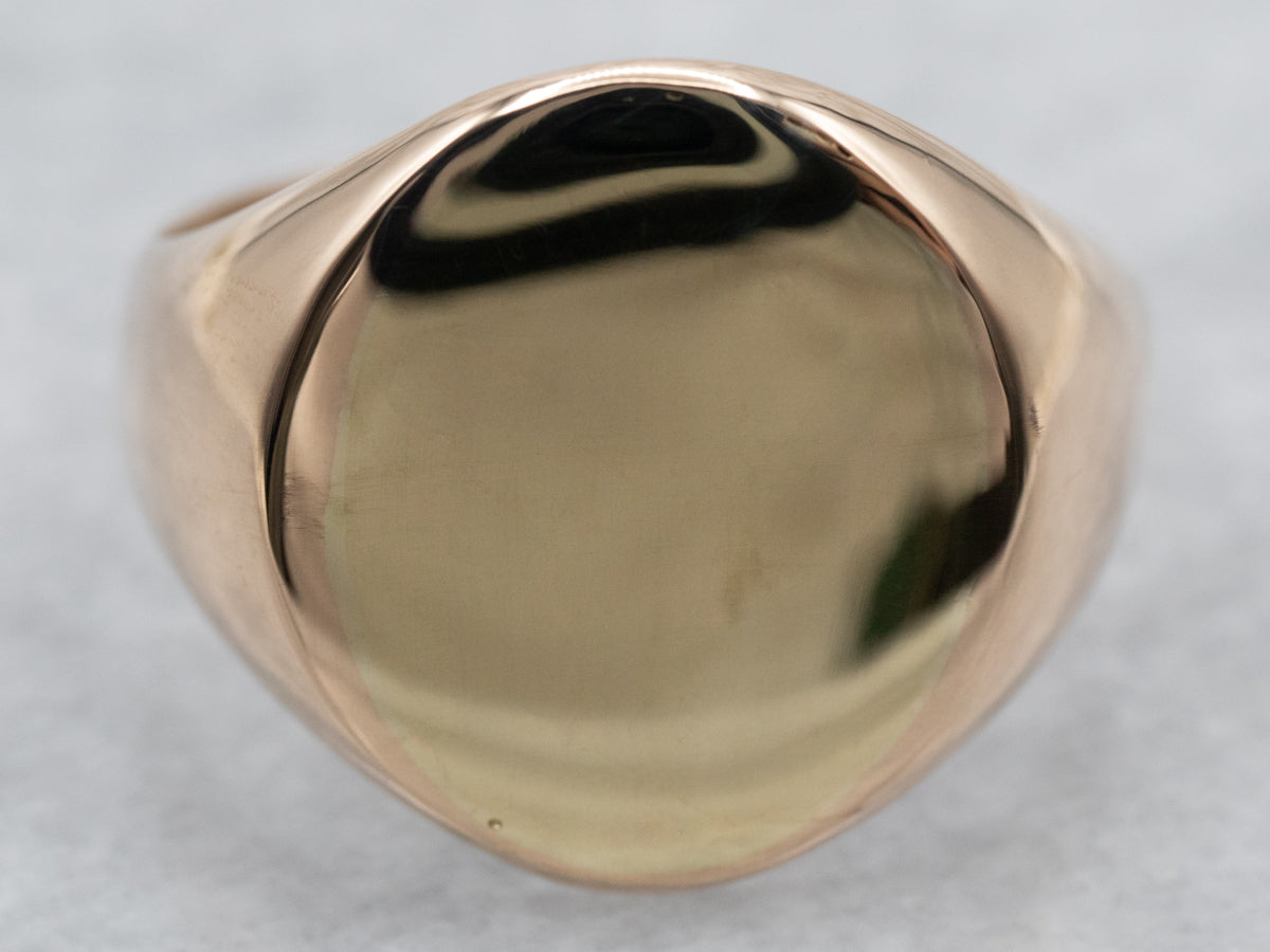 Classic Yellow Gold Signet Ring