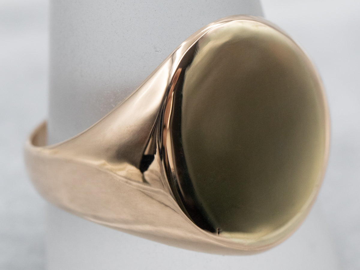 Classic Yellow Gold Signet Ring