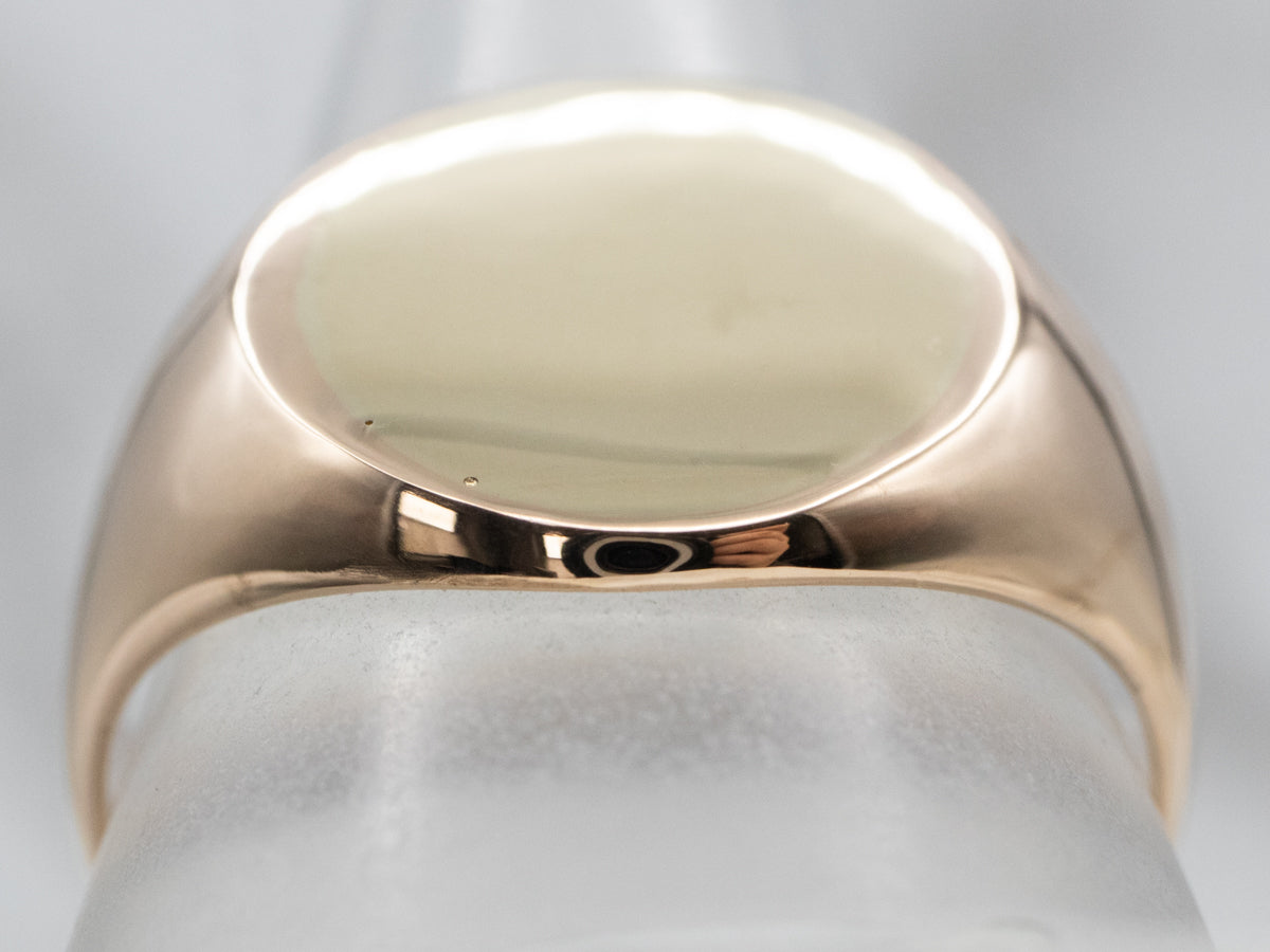 Classic Yellow Gold Signet Ring
