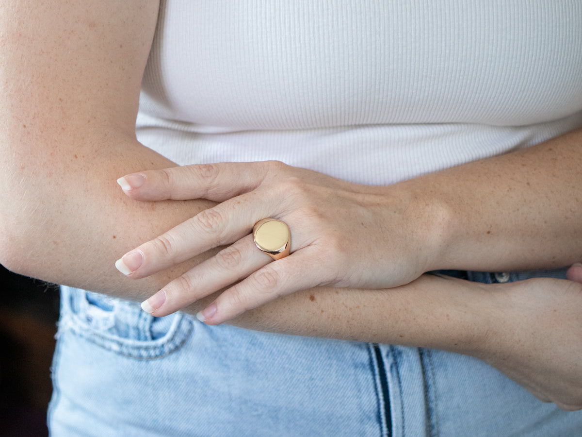 Classic Yellow Gold Signet Ring