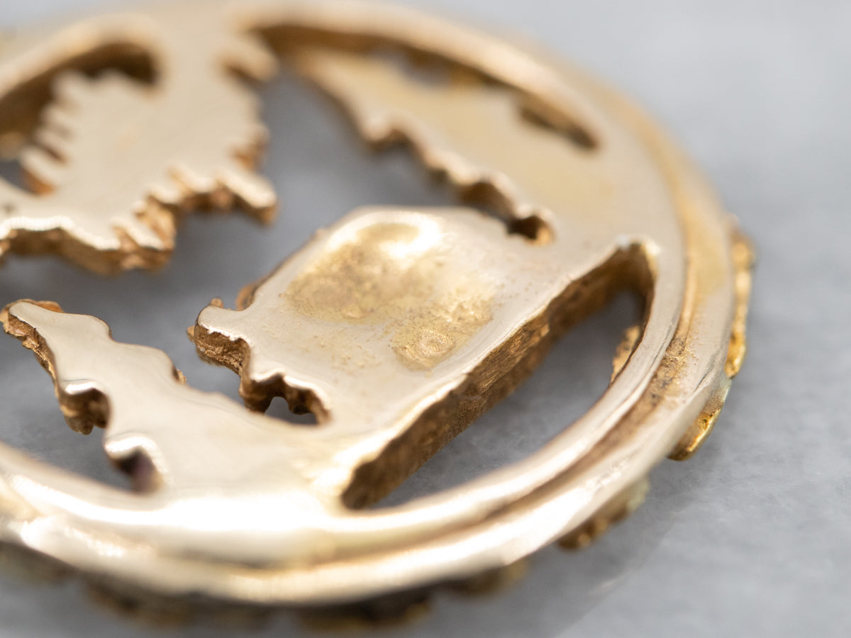 Gold Nugget Cabin in The Woods Pendant