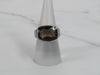 Open Work Silver Ring With Smoky Quartz Center