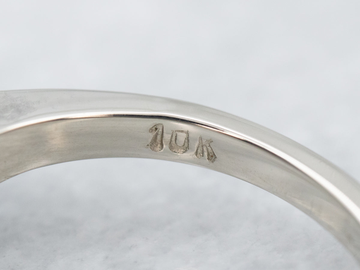 Blue Zircon White Gold Ring