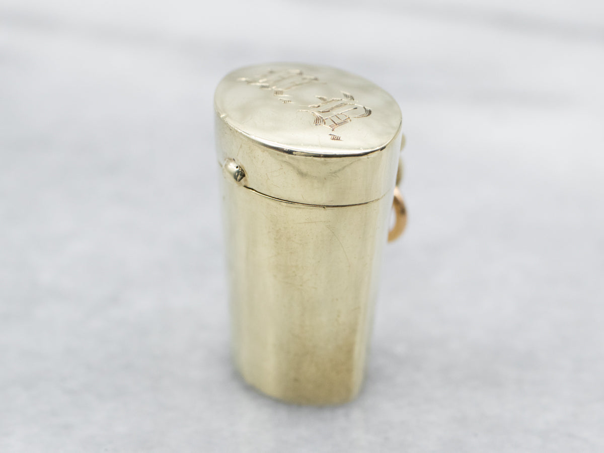 Old English "MR" Monogram Container Charm