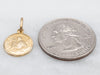 Small Gold Saint Anthony and Christ Medallion