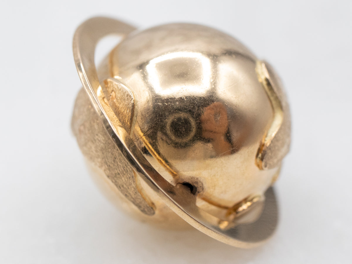 Gold Spinning Globe Pendant