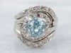 Swirling Blue Zircon Cocktail Ring