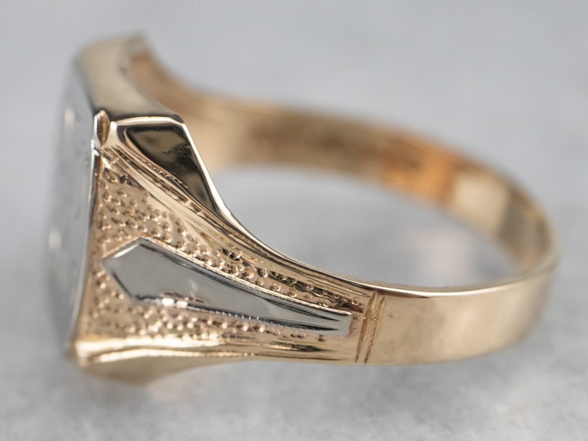 Vintage "PJH" Unisex Signet Ring