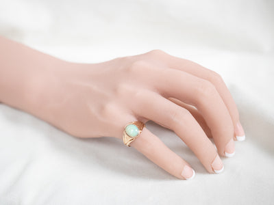 Antique Rose Gold Opal Solitaire Ring