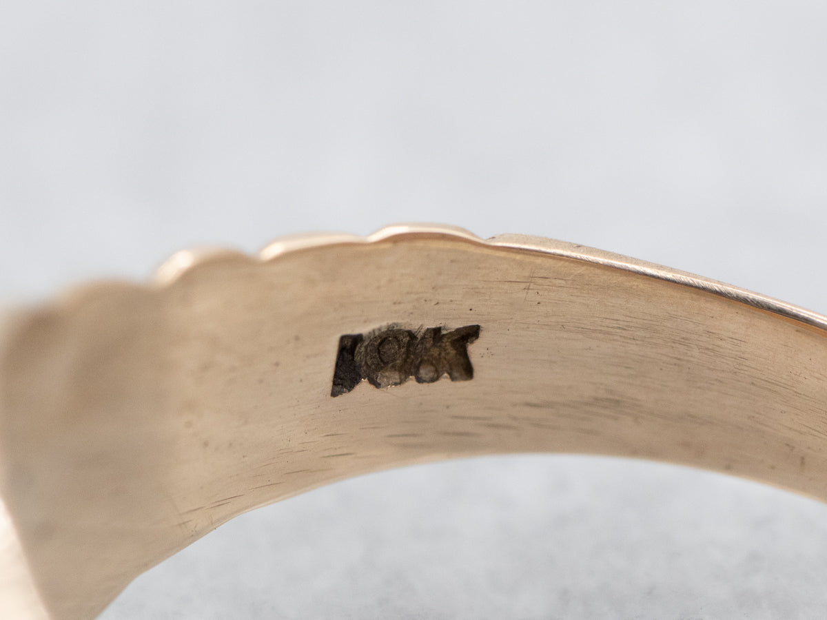 Antique Opal Rose Gold Ring