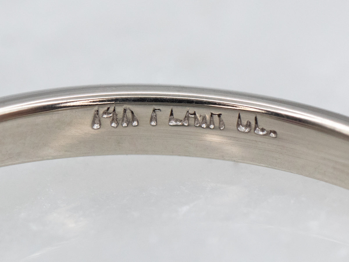 Pink Sapphire and Diamond Ring in White Gold