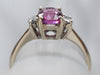 Pink Sapphire and Diamond Ring in White Gold