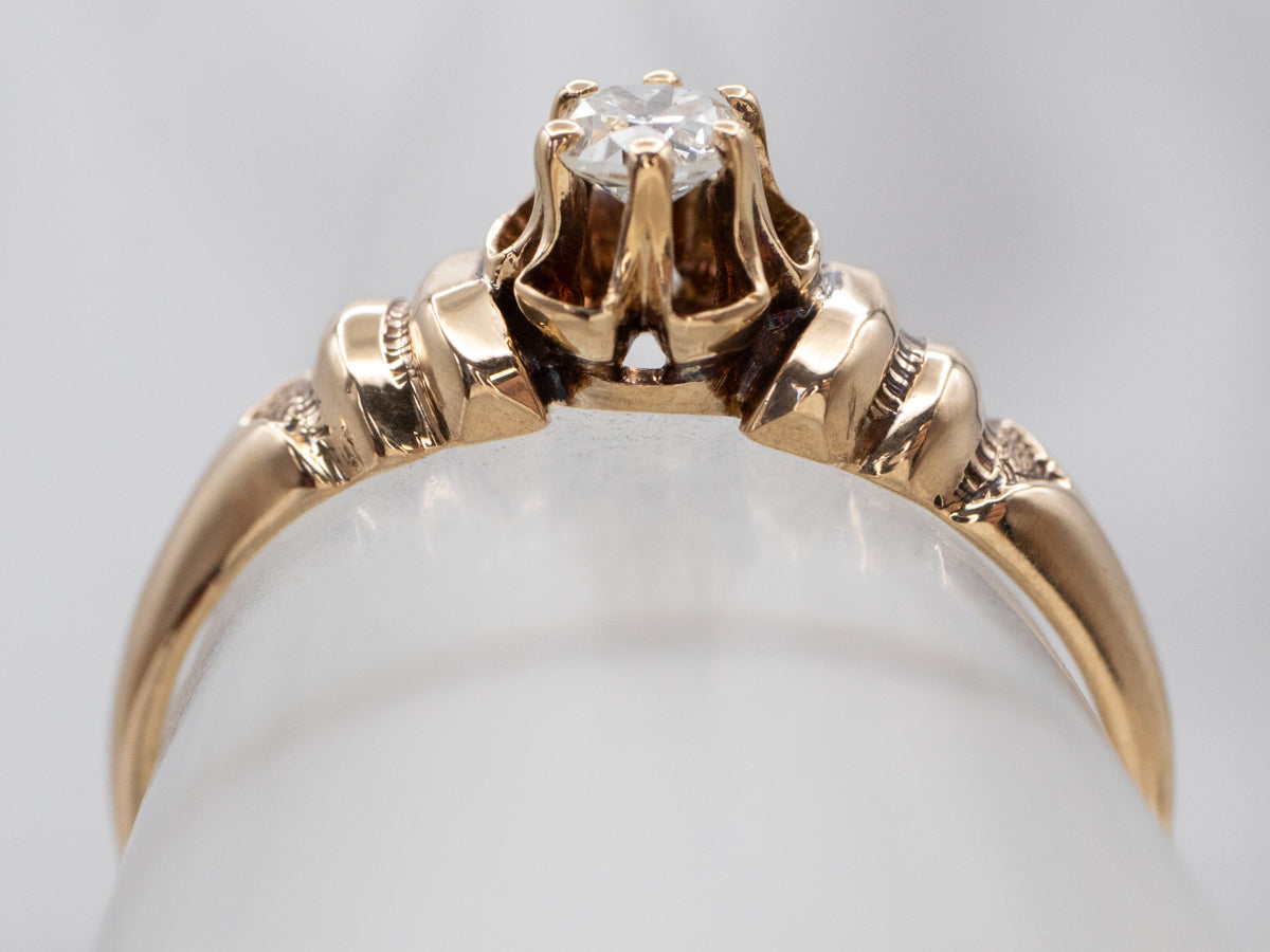 Antique Diamond Solitaire Engagement Ring