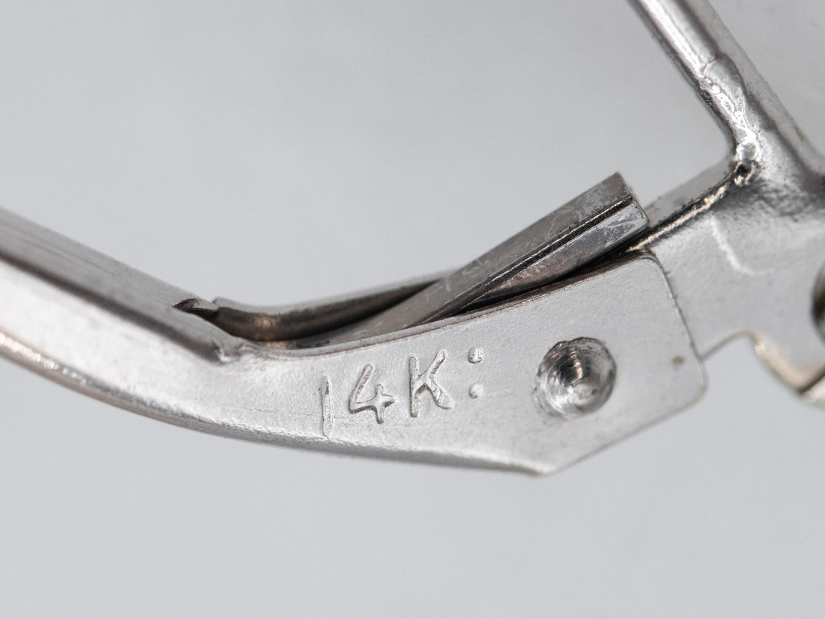 Teardrop Rhodolite Garnet Etched Bar Drop Earrings