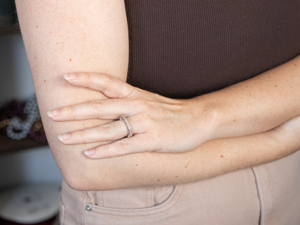 Princess Cut Diamond Eternity Band