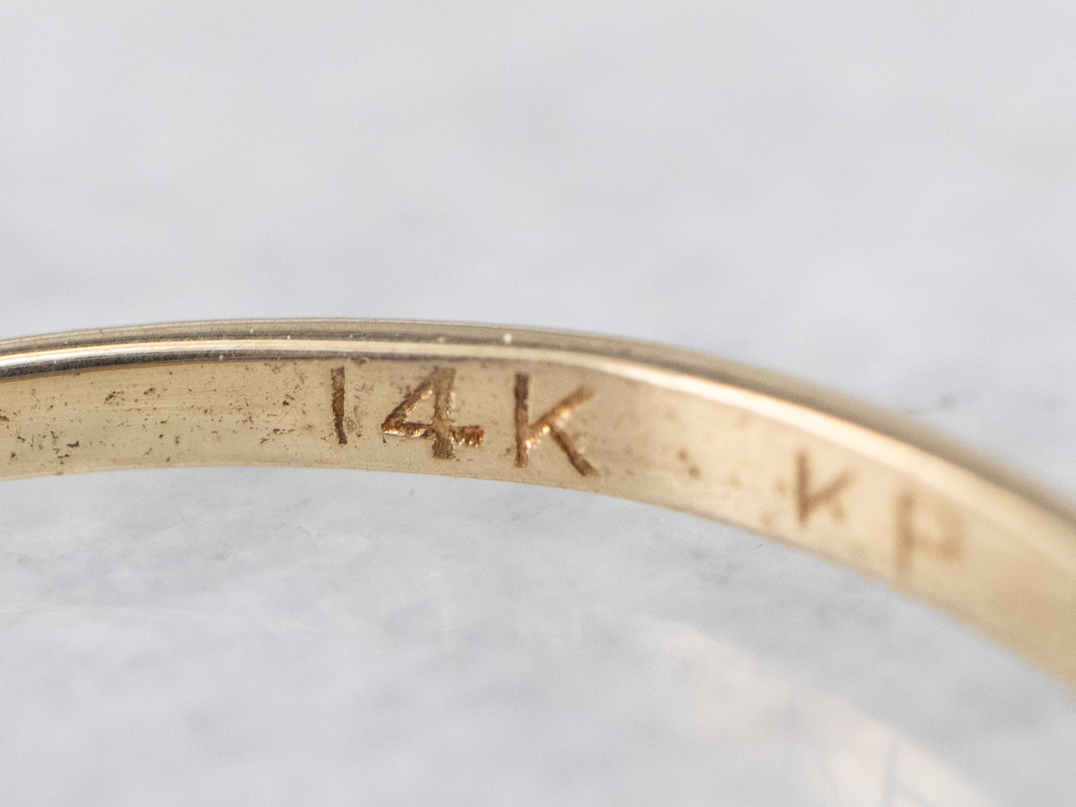 Vintage Floral Diamond Engagement Ring