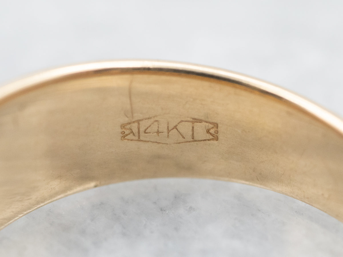 Faceted Edge Gold Band