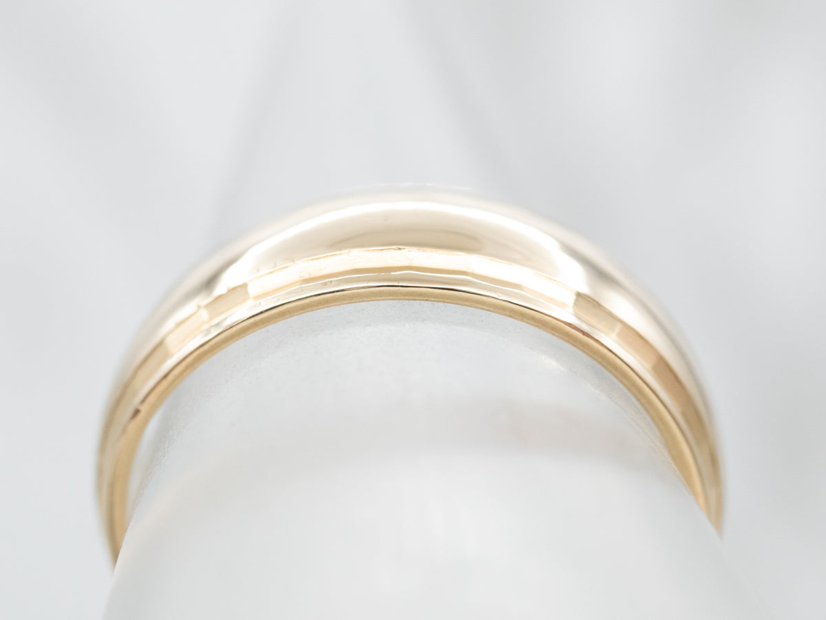 Faceted Edge Gold Band