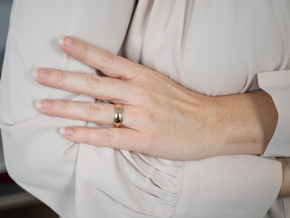 Faceted Edge Gold Band