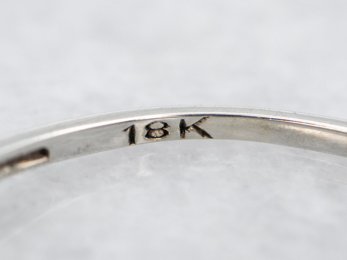 Art Deco European Cut Diamond Engagement Ring