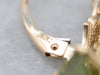 Peridot and Gold Filigree Drop Earrings