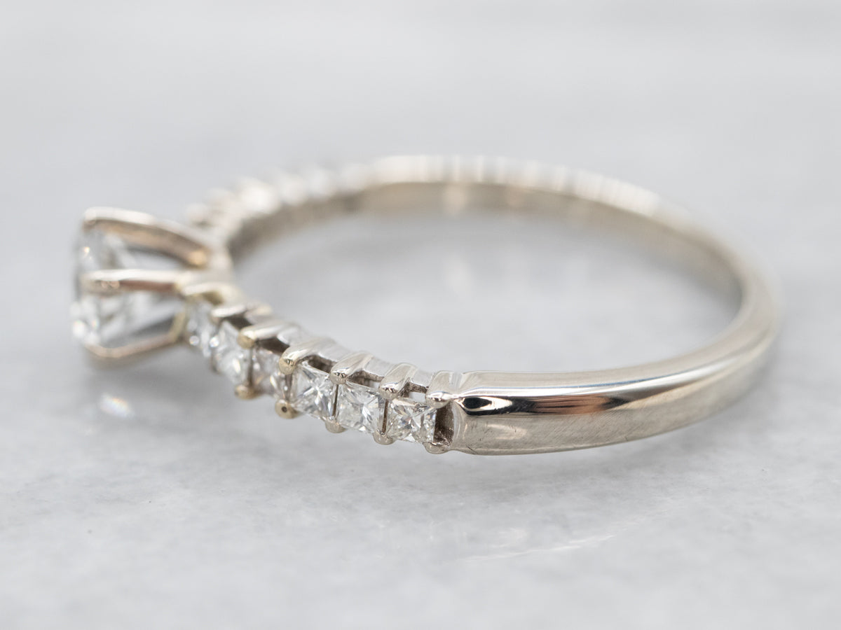 Modern Round Brilliant Diamond Engagement Ring