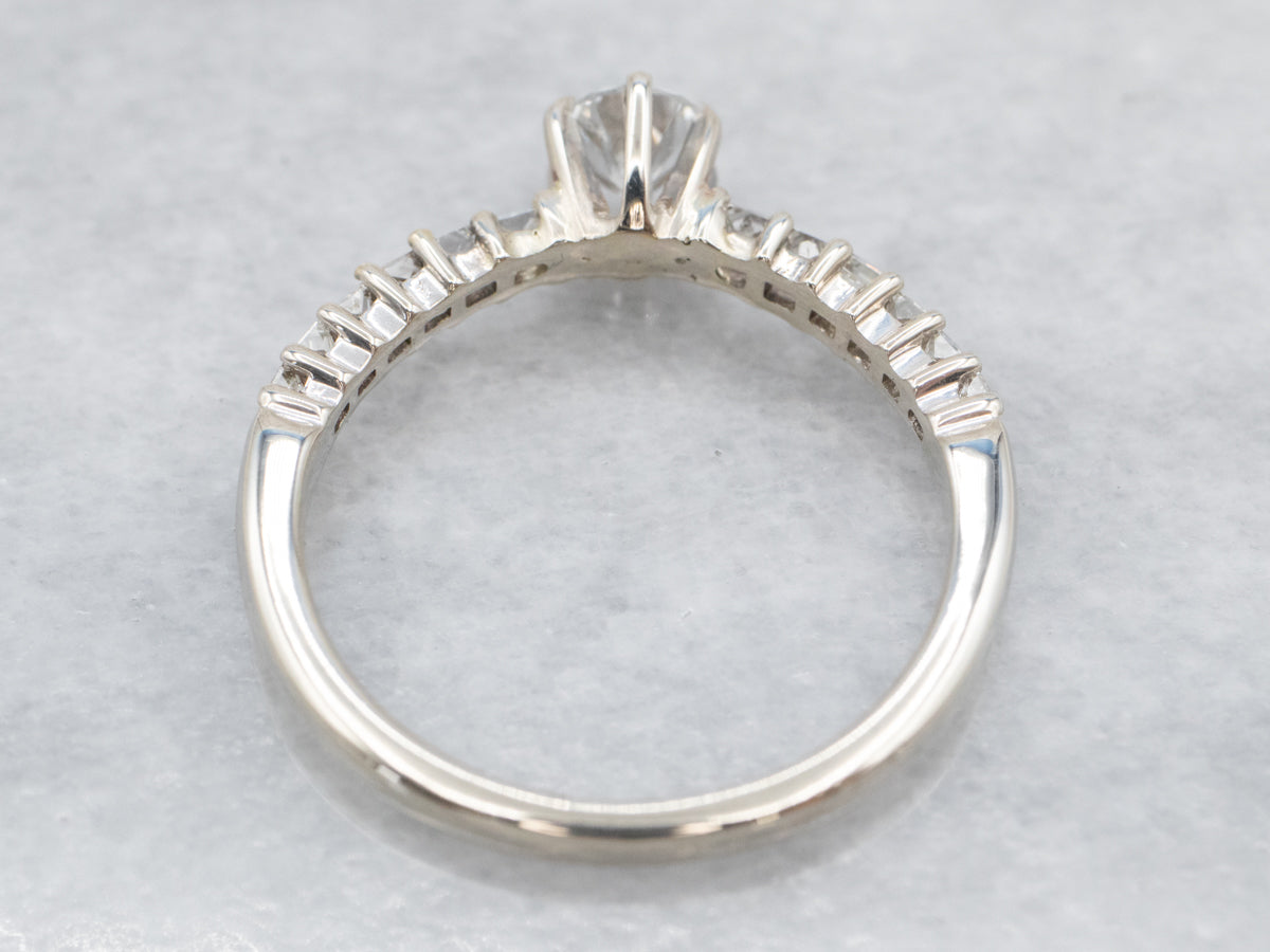 Modern Round Brilliant Diamond Engagement Ring