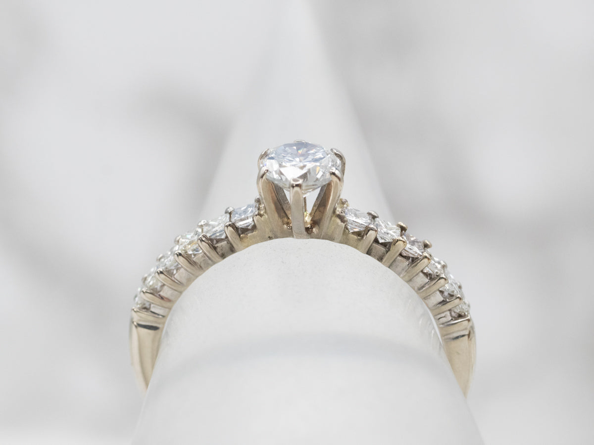 Modern Round Brilliant Diamond Engagement Ring