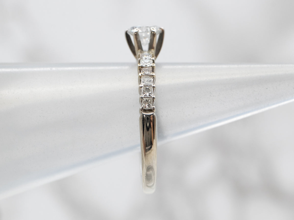 Modern Round Brilliant Diamond Engagement Ring