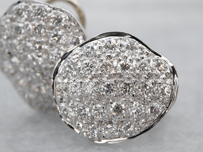 Modernist Diamond Cluster Earrings